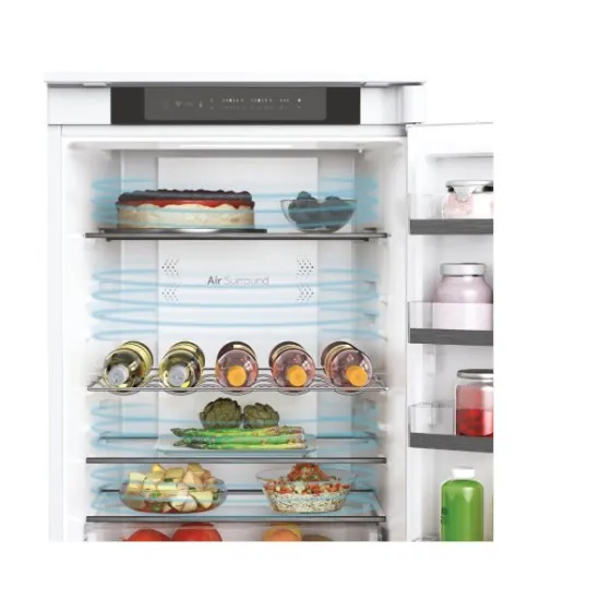Haier HBW5518E No Frost beépíthető alulfagyasztós kombinált hűtőszekrény, 186/62L,Wifi, inverter kompresszor, 54x54.5x177.2 cm