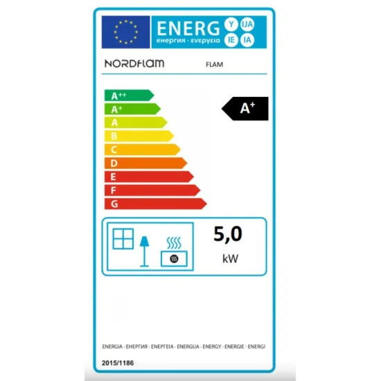 Nordflam Flam kandalló fa lábakkal 5kW