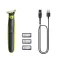 Philips QP2724/23 OneBlade 360 rezgőkéses borotva, száraz és nedves használat, limezöld/grafitszürke szín 