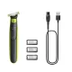 Philips QP2724/23 OneBlade 360 rezgőkéses borotva, száraz és nedves használat, limezöld/grafitszürke szín 
