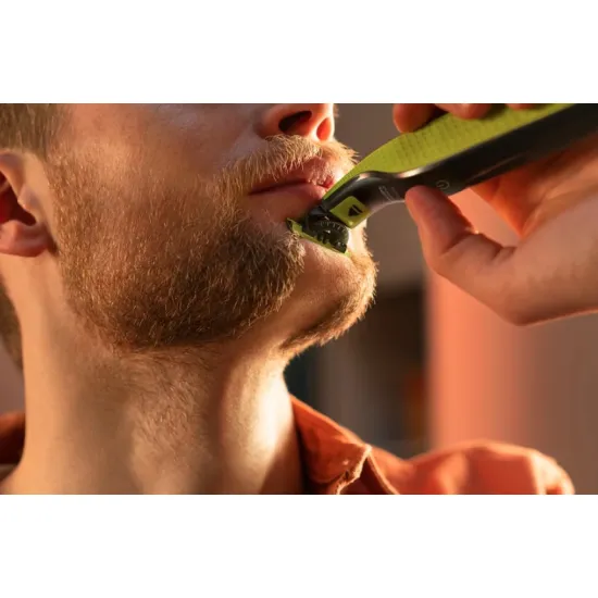 Philips QP2724/23 OneBlade 360 rezgőkéses borotva, száraz és nedves használat, limezöld/grafitszürke szín 