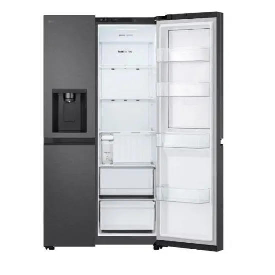 LG GSJC41EPPE side by side hűtőszekrény, 420/221L, Smart Inverter Kompresszor, 91.3x73.5x179 cm, essence matt fekete szín