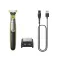 Philips QP2734/23 OneBlade 360 rezgőkéses borotva, száraz és nedves használat, limezöld/grafitszürke szín 