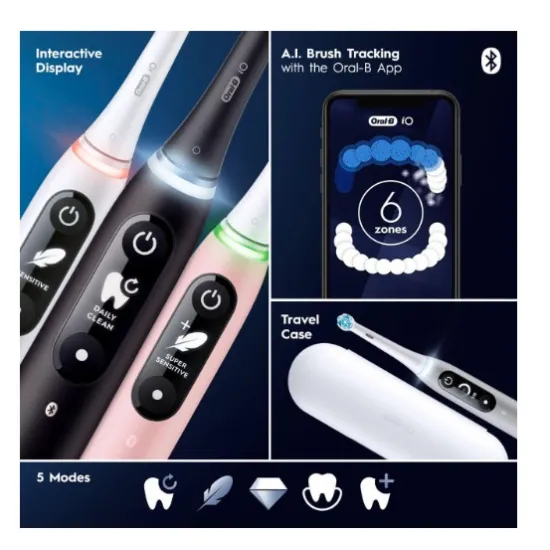 Oral-B iO6 Series Grey Opal elektromos fogkefe 