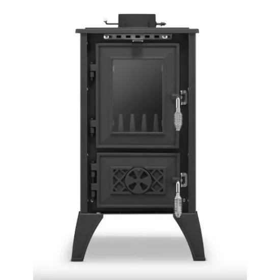 Hunor 806 Iglo kályha, szürke, 10.6kW, Öntöttvas tűztér