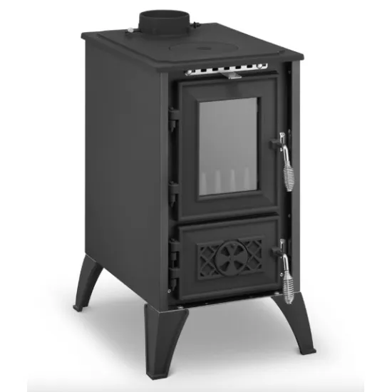 Hunor 806 Iglo kályha, szürke, 10.6kW, Öntöttvas tűztér