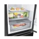 LG GBB72BM9DQ Total No Frost alulfagyasztós kombinált hűtőszekrény, 277/110L, Smart Inverter Kompresszor, 59.5x67.5x203 cm, fekete üveg szín 