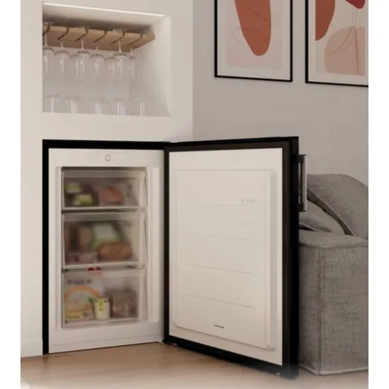 Candy CNUQ2L58EBH fagyasztószekrény, 90L, 54.5x57x86 cm, fekete szín 