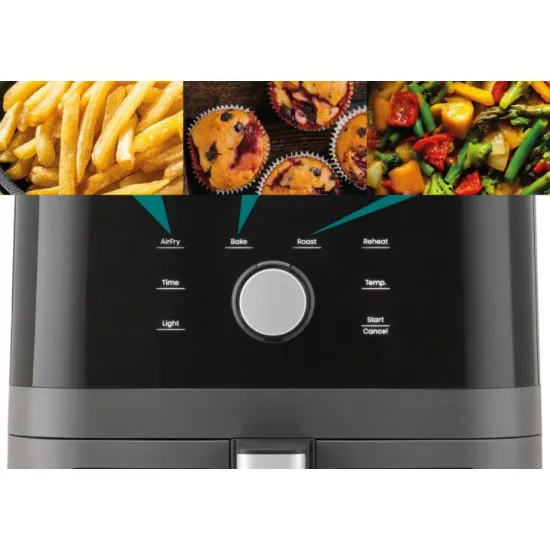 Hisense HAF1800D forrólevegős sütő, 5.7L, 1850W, fekete szín 