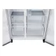 LG GSJC41PYPE side by side hűtőszekrény, 420/221L, Smart Inverter Kompresszor, 91.3x73.5x179 cm, hamvas matt ezüst szín 