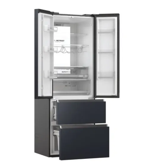 Haier HFW7720ENMB Total No Frost side by side hűtőszekrény, francia ajtós kialakítással, 337/140L, Wifi, 70x67.5x200.6 cm, fekete szín 