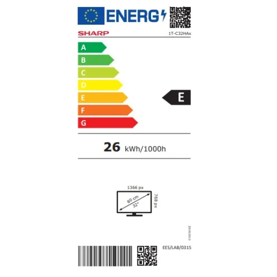 Sharp 32HA1205E HD Ready LED TV, 32", 80 cm 