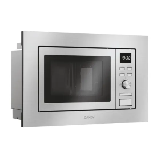 Candy CA38FMW8NG beépíthető mikrohullámú sütő, 17L, 1000W, 59.5x32x38.2 cm, ezüst szín