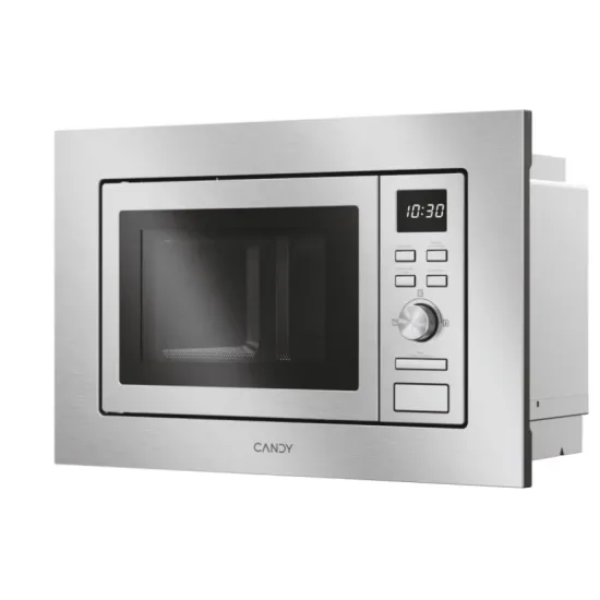 Candy CA38FMW8NG beépíthető mikrohullámú sütő, 17L, 1000W, 59.5x32x38.2 cm, ezüst szín