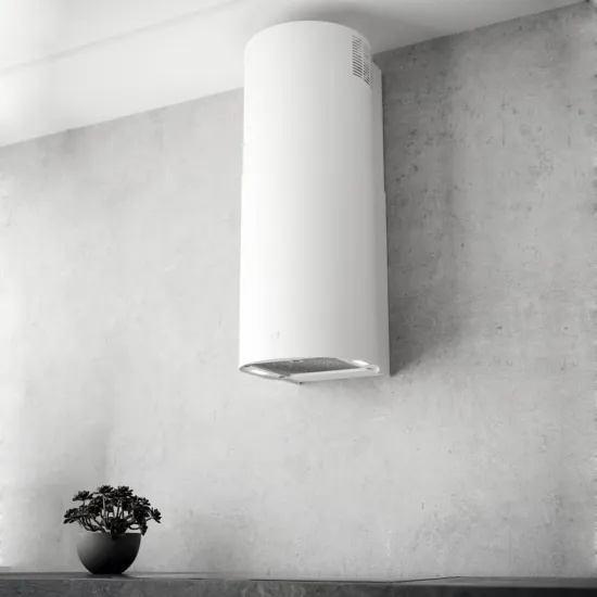 Sirius MO-209 falra szerelhető hengeres elszívó, fehér szín