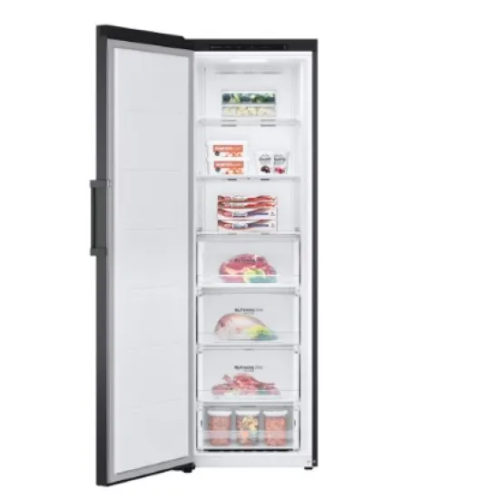 LG GFT41MCGSF Total No Frost fagyasztószekrény, 324L, Lineáris Inverter Kompresszor, 59.5x70.7x186 cm, matt fekete szín 