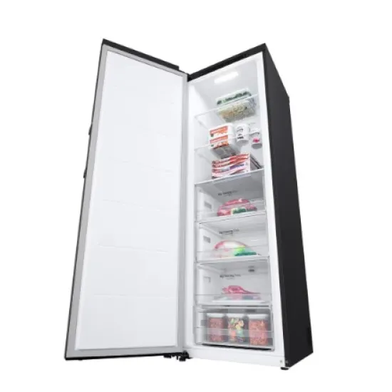 LG GFT41MCGSF Total No Frost fagyasztószekrény, 324L, Lineáris Inverter Kompresszor, 59.5x70.7x186 cm, matt fekete szín 