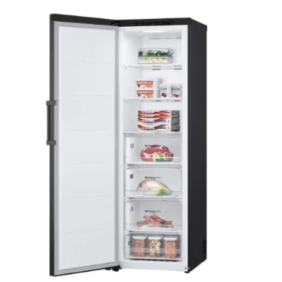 LG GFT41MCGSF Total No Frost fagyasztószekrény, 324L, Lineáris Inverter Kompresszor, 59.5x70.7x186 cm, matt fekete szín 
