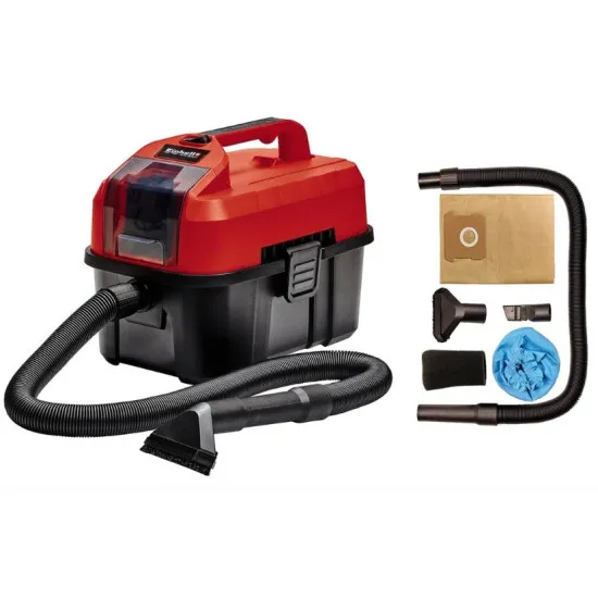 Einhell TE-VC 18/10 LI-SOLO akkus száraz és nedves porszívó, akkumulátor és töltő nélkül, piros/fekete szín 