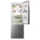 Haier HTW7720ENMP No Frost alulfagyasztós kombinált hűtőszekrény, 343/140L, Wifi, 70x67.5x200.6 cm, szürke szín 