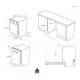 Candy CI1C7SB1FA1 teljesen beépíthető mosogatógép, 11 teríték, inverter motor, 3 kosár, Wifi, automatikus ajtónyitás, 44.8x55.9x81.6 cm