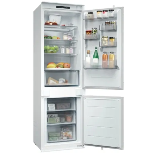 Candy CNBQL3518EV beépíthető alulfagyasztós kombinált hűtőszekrény, 194/74L, 54x55x177.2 cm 