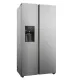 Haier HSR3918EIMP No Frost side by side hűtőszekrény, 337/178L, Dual Inverter Kompresszor, 90.8x65.9x177.5 cm, platina inox szín 