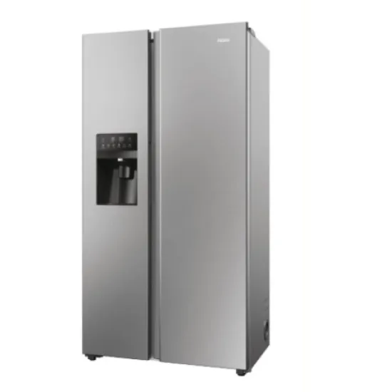 Haier HSR3918EIMP No Frost side by side hűtőszekrény, 337/178L, Dual Inverter Kompresszor, 90.8x65.9x177.5 cm, platina inox szín 