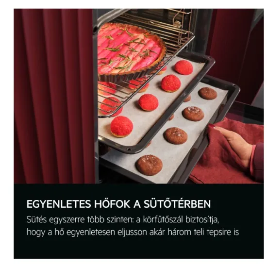 AEG TU5AB21FSB beépíthető sütő, 72L, 59.6x56.9x59.4 cm, fekete szín 