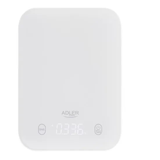 Adler AD3181W digitális konyhai mérleg, 10kg-os méréshatárral, fehér szín 