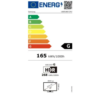 Samsung UE85U8072FUXXH 4K Crystal UHD Smart LED TV, 85", 215.9 cm 