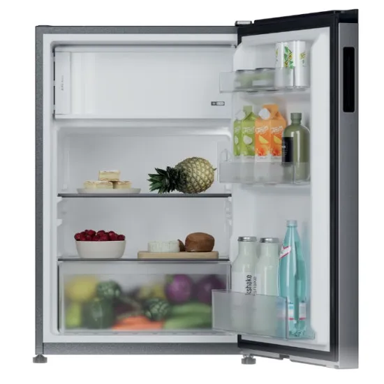 Candy CNOQ2S58EX egyajtós hűtőszekrény fagyasztóval, 100/14L, 54.5x56.2x85 cm, inox szín 