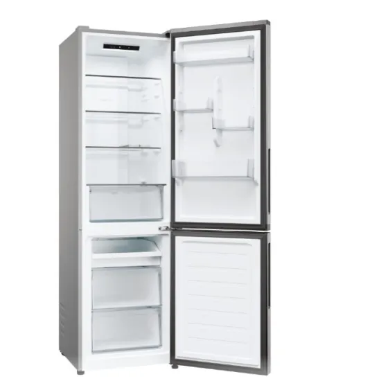 Candy CNCQ2T518EX No Frost alulfagyasztós kombinált hűtőszekrény, 197/82L, Wifi, 54.5x60.2x182.5 cm, inox szín 