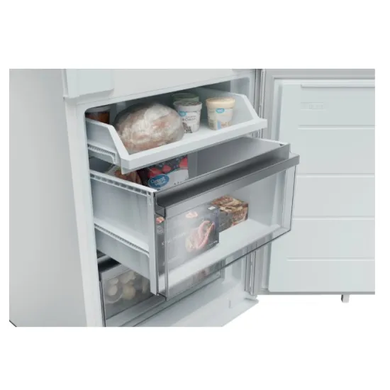 Haier EHBQW5519E Total No Frost beépíthető alulfagyasztós kombinált hűtőszekrény, Wifi, 211/73L, 54x55.5x193.5 cm