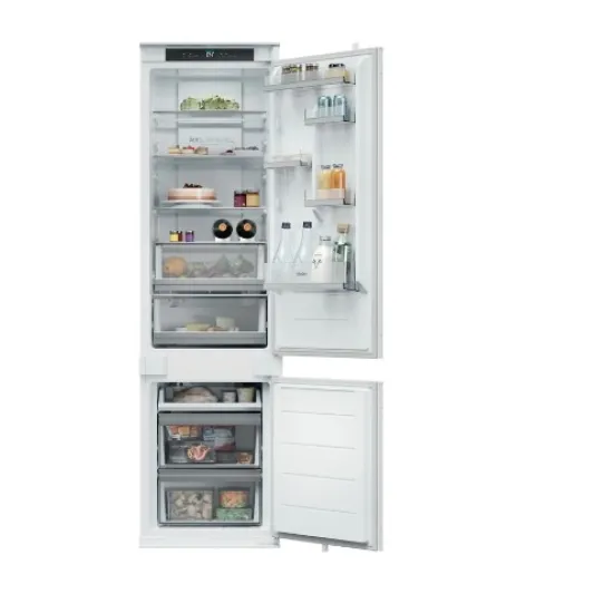 Haier EHBQW5519E Total No Frost beépíthető alulfagyasztós kombinált hűtőszekrény, Wifi, 211/73L, 54x55.5x193.5 cm
