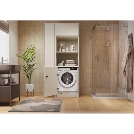 Candy BC449M4D8J-S beépíthető elöltöltős mosógép, 9 kg, Wifi, inverter motor, 60x52.5x82 cm