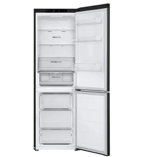 LG GBV3100AEP alulfagyasztós kombinált hűtőszekrény, 234/110L, Smart Inverter Kompresszor, 59.5x67.5x186 cm, matt éjfekete szín 