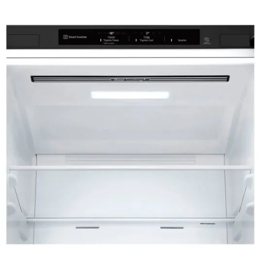 LG GBV3100AEP alulfagyasztós kombinált hűtőszekrény, 234/110L, Smart Inverter Kompresszor, 59.5x67.5x186 cm, matt éjfekete szín 
