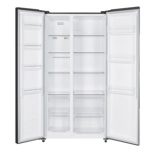 Eta 138890015EN No Frost side by side hűtőszekrény, 291/151L, inverteres kompresszor, 90x59x177 cm, fekete/inox szín