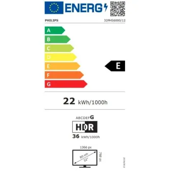 Philips 32PHS6000/12 HD Ready Smart LED TV, 32", 81.28 cm 