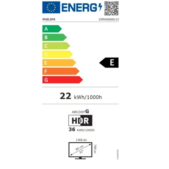 Philips 32PHS6000/12 HD Ready Smart LED TV, 32", 81.28 cm 