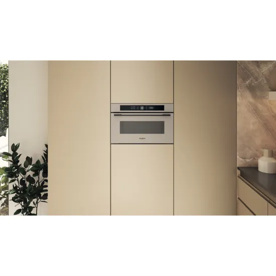 Whirlpool WMD54MBG beépíthető mikrohullámú sütő, 31L, 1000W, Crisp funkció, 59.5x46.8x38.5 cm, urban beige szín 