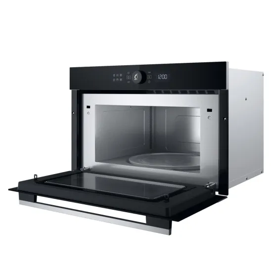 Whirlpool WMD54MX beépíthető mikrohullámú sütő, 31L, Crisp funkció, 800W, 59.5x46.8x38.5 cm, inox szín 