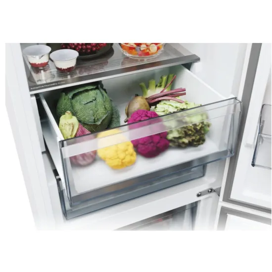 Candy ECN2CQTEX206 No Frost alulfagyasztós kombinált hűtőszekrény, 289/120L, 59.5x66.7x205 cm 