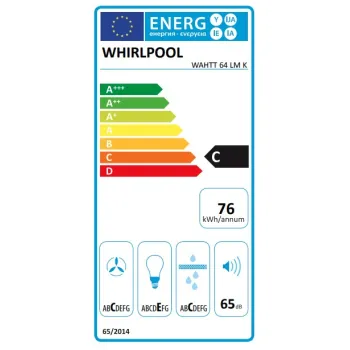 Whirlpool WAHTT 64 LM K beépíthető kihúzható konyhai elszívó, 30x60x30.1 cm, fekete szín 