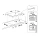 Whirlpool WF S4665 CPBF beépíthető indukciós kerámialap, 65x51x5.4 cm, fekete szín 