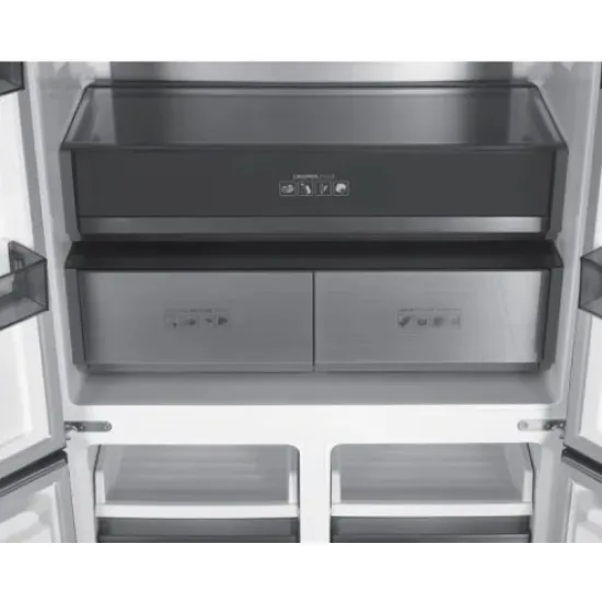 MPM MPM-503-SSI-10 Total No Frost side by side hűtőszekrény francia ajtós kialakítással, 349/151L, inverter kompresszor, 90.5x59.7x190.2 cm, sötét inox szín 