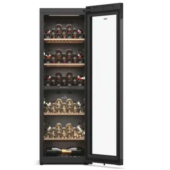 Haier HWS236GDEH1 borhűtő, 236 palack, Wifi+Bluetooth, 59.7x71.4x190 cm, fekete szín 