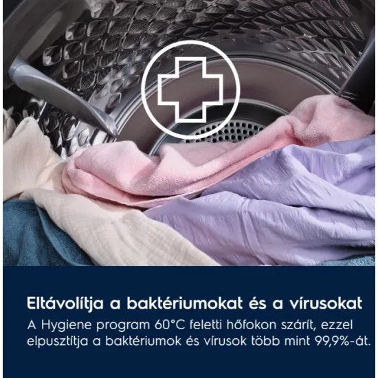 Electrolux EW7D495UE hőszivattúys szárítógép, 9 kg, inverter motor, 59.6x63.6x85 cm 