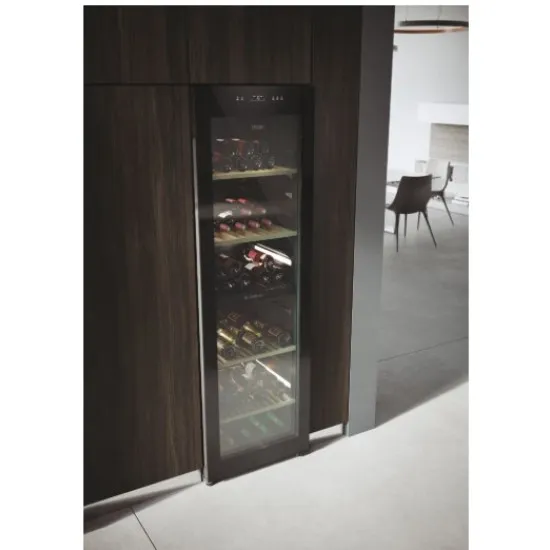 Haier HWS236GDEH1 borhűtő, 236 palack, Wifi+Bluetooth, 59.7x71.4x190 cm, fekete szín 